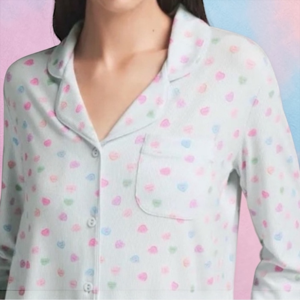 💖 SKIMS Candy Hearts Soft Lounge Sleep Top 💖 NWT | Valentine Print | M